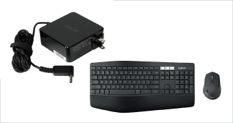 Wireless Keyboard, Mouse and Laptop AC Power Adapters.